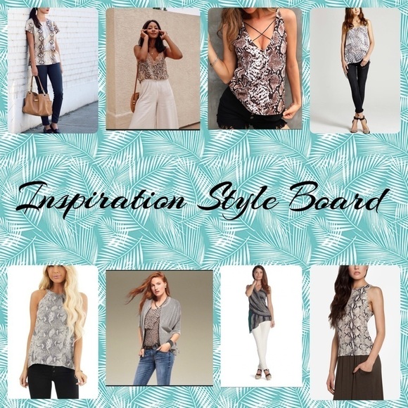 Ann Taylor Python Print Petite Tunic Top - Picture 7 of 7